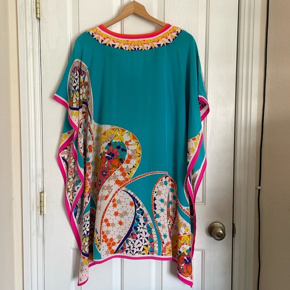 Trina Turk Teal and Pink Mini Dress - Picture 3 of 6